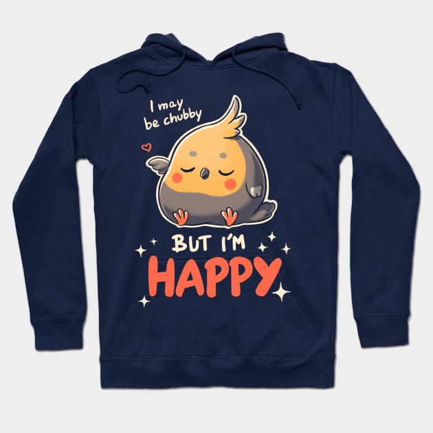 Happy Cockatiel // Chubby, Body Positive, Parrot Hoodie by Geekydog